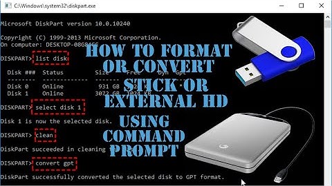 How To Format And Convert MBR TO GPT USB Stick Or External Hard Drive Using CMD Step By Step