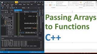 Passing Arrays to Functions - C++ Programming