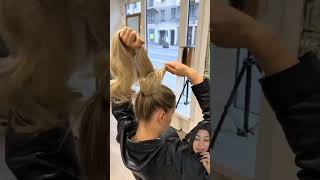 Cabello Largo en Segundos💇‍♀️✨️ #beauty #hairstyles #haircut #peinados #peluqueria