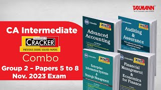 Taxmann's CA Intermediate CRACKERs Combo | Group 2 – Papers 5 to 8 | Nov. 2023 Exam