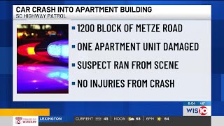 1 displaced after car crashes into Richland County apartment