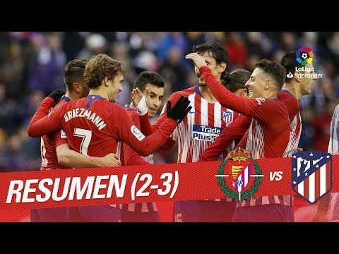 Resumen de Real Valladolid vs Atlético de Madrid (2-3)