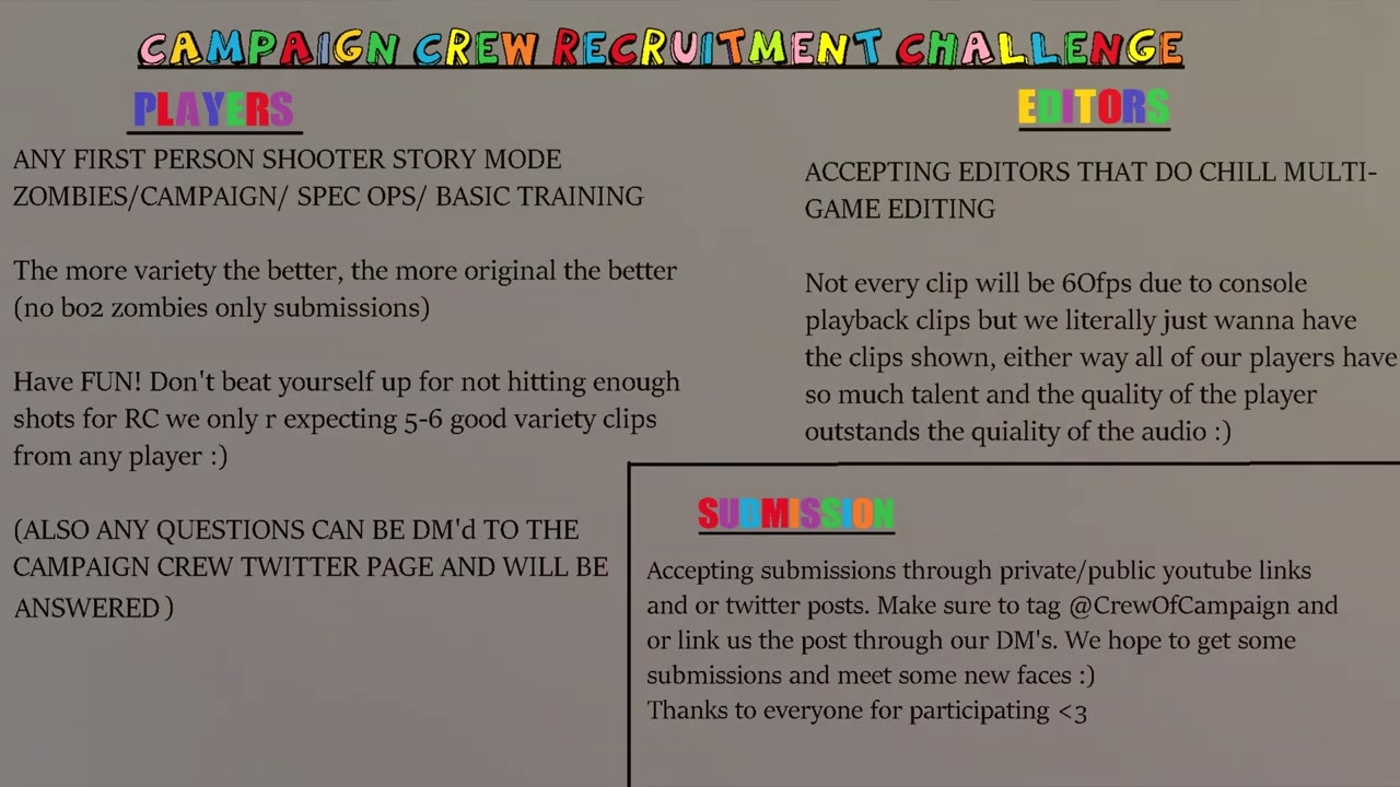 Campaign Crew Official Recruitment Challenge 2022