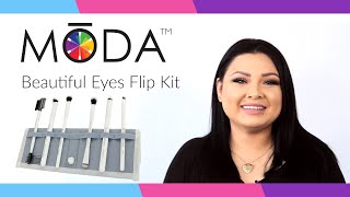 MODA® Beautiful Eyes Makeup Brush Flip Kit ft. prettylilmzgrace
