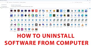 How to unstall  software from computer.computer se software kaise uninstal kare in Hindi Tutorial.