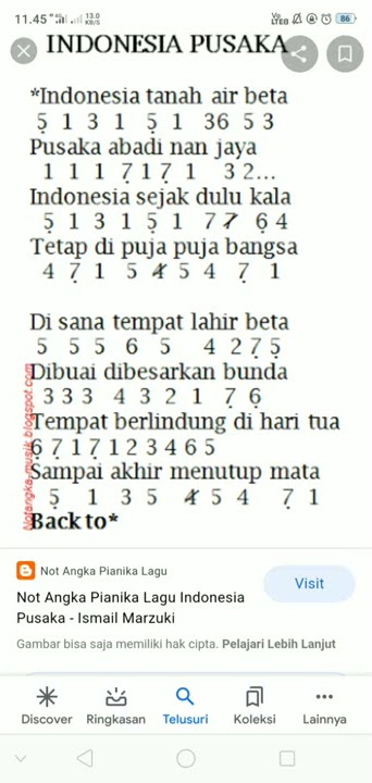 Not lagu Indonesia pusaka