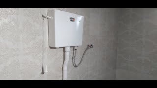 Installation of flush toilet tank