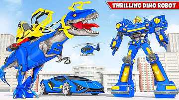 Dino Transform Robot Car: Robot Multiple Transformers Battle of City Game #2 | Android iOS Gameplay