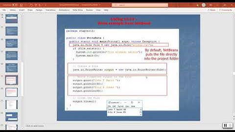 Java Video Lecture 9 - Text File I/O