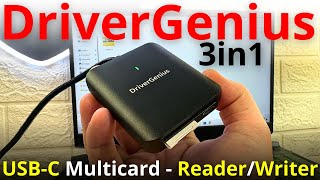 DriverGenius HB081 CFast2.0 USB-C 3.1 Multicard 3in1 Reader/Writer for Windows and macOS