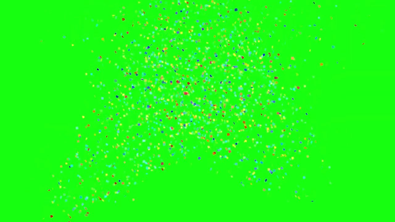 Confetti Party Popper Explosion Green Screen l HD