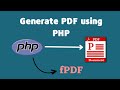 How to Generate PDF in PHP with FPDF Class: Step-By-Step Tutorial