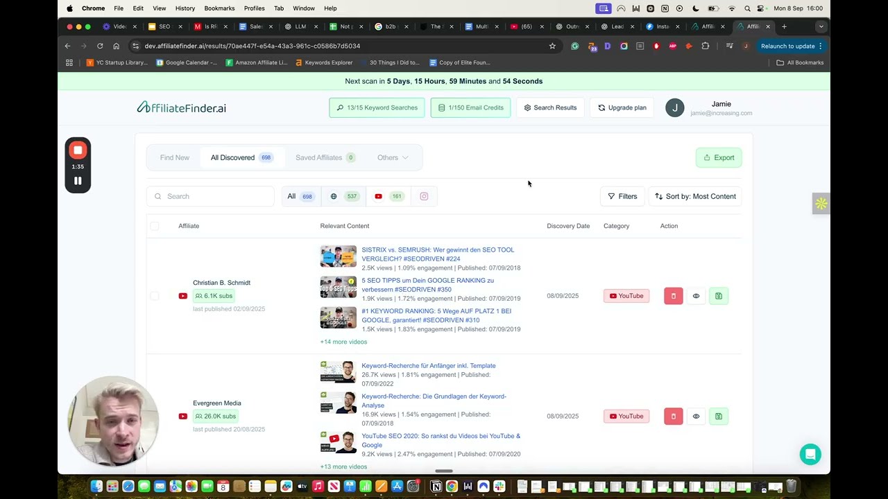 Find affiliates & influencers in any country or language - Global Search feature