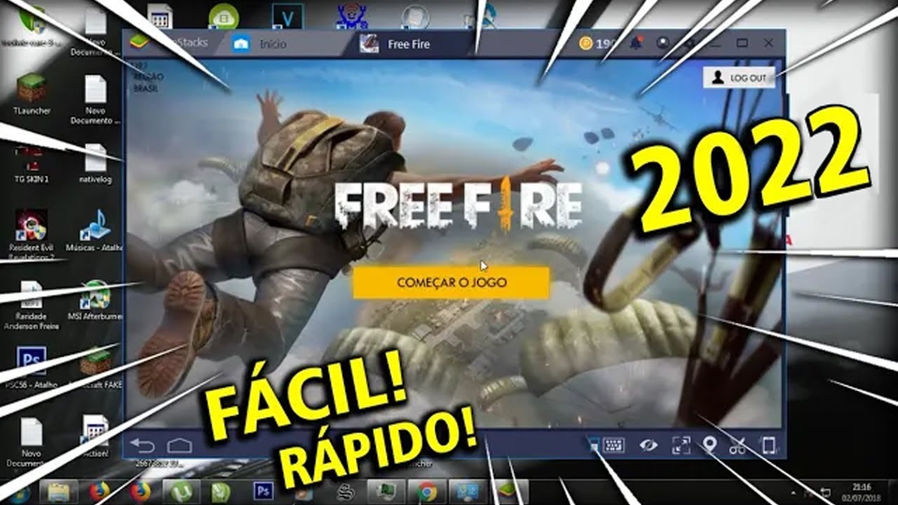 Como Baixar e Instalar o Jogo Free Fire em qualquer PC Sem Lags! e com  Todas as Teclas Configuradas! 