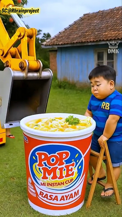 Makan Mie Pakai Ekskavator😱