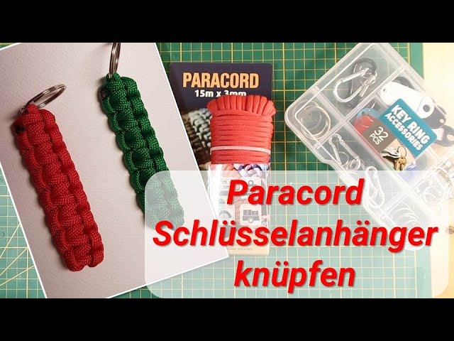 Schlüsselanhänger aus Paracord mit Metallemblem Feuerwehr THW Rettungsdienst