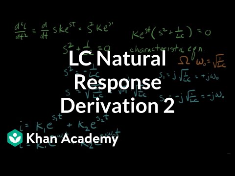LC natural response derivation 2