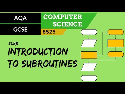 AQA GCSE (8525) SLR8 Introduction to subroutines