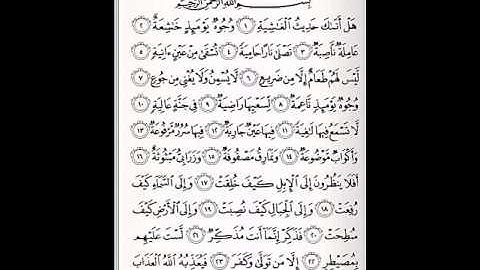 تلاوة سورة الغاشية بصوت الفقير الشيخ محمد زين