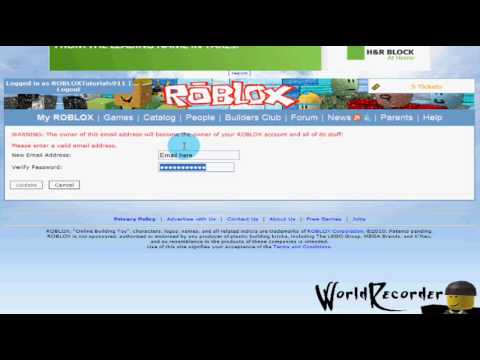 Roblox Tutorial How To Change Your Email Youtube - how to add an email to your roblox account