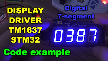 Creating STM32 driver for TM1637 7-segment display in STM32CubeIDE from scratch