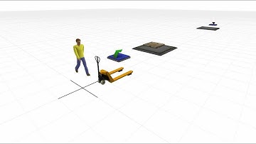 Flexsim-Store Object 3D Industry transporter yellow