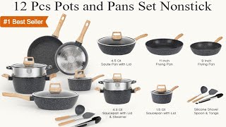 Soday Pots And Pans Set, Nonstick Kitchen Cookware Sets