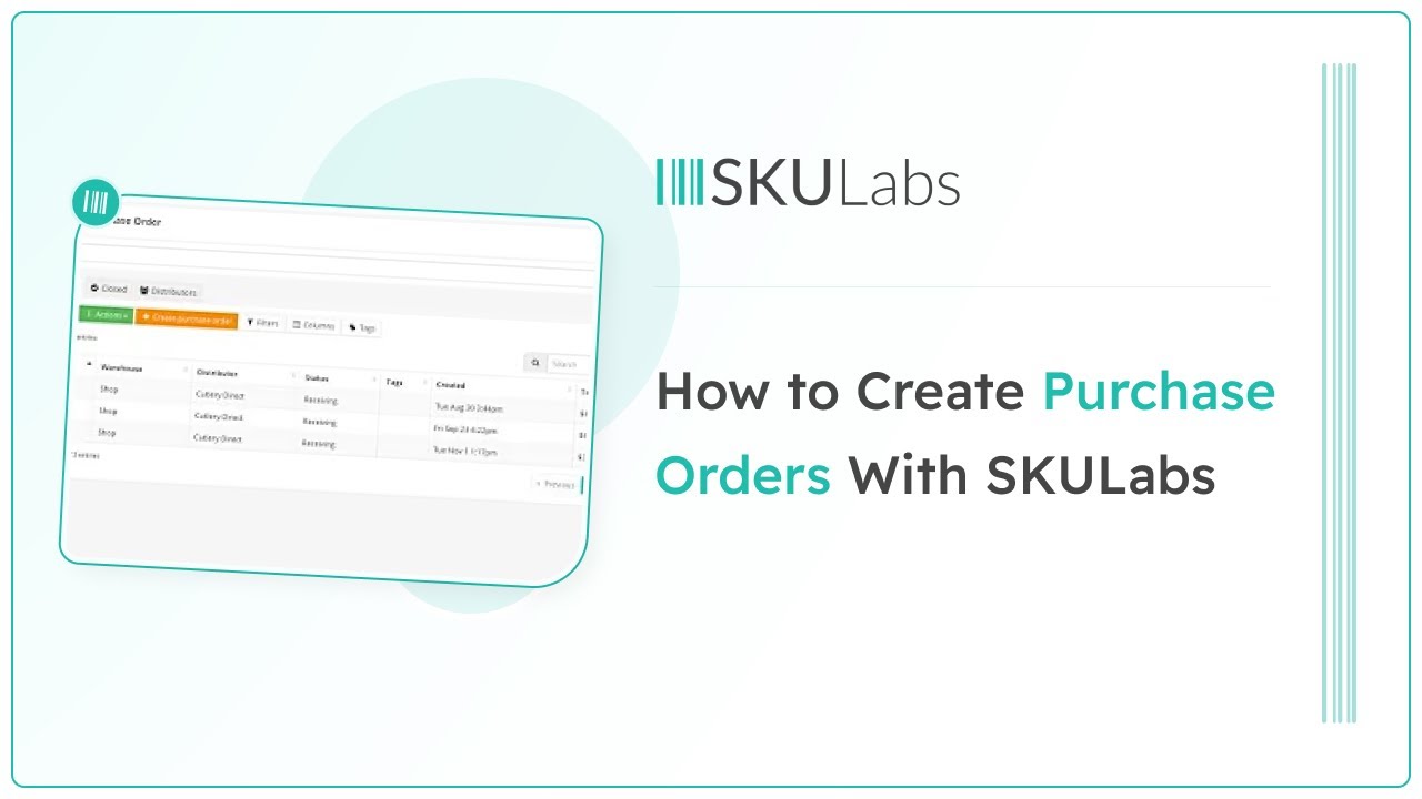 SKULabs Purchase Orders Overview - YouTube