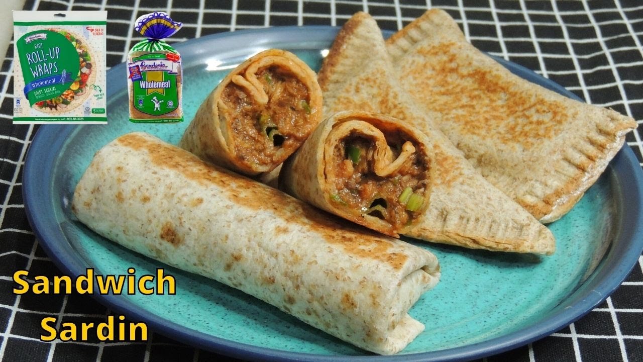 Sandwich Sardin & Sardines Wrap Gardenia roti roll up wraps wholemeal