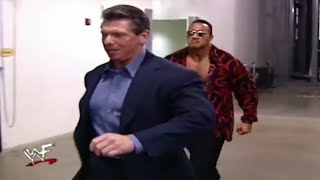 The Rock Beats Down Mr. McMahon Backstage, Raw 5/22/2000