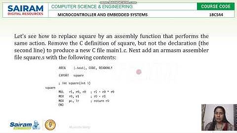 Lecture Video_18CS44_MCES_Module 2_Writing Assembly Code,Profiling and Cycling_Lorate Shiny