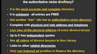 Divorce Lawyers in New Jersey Niche Directory key features.avi