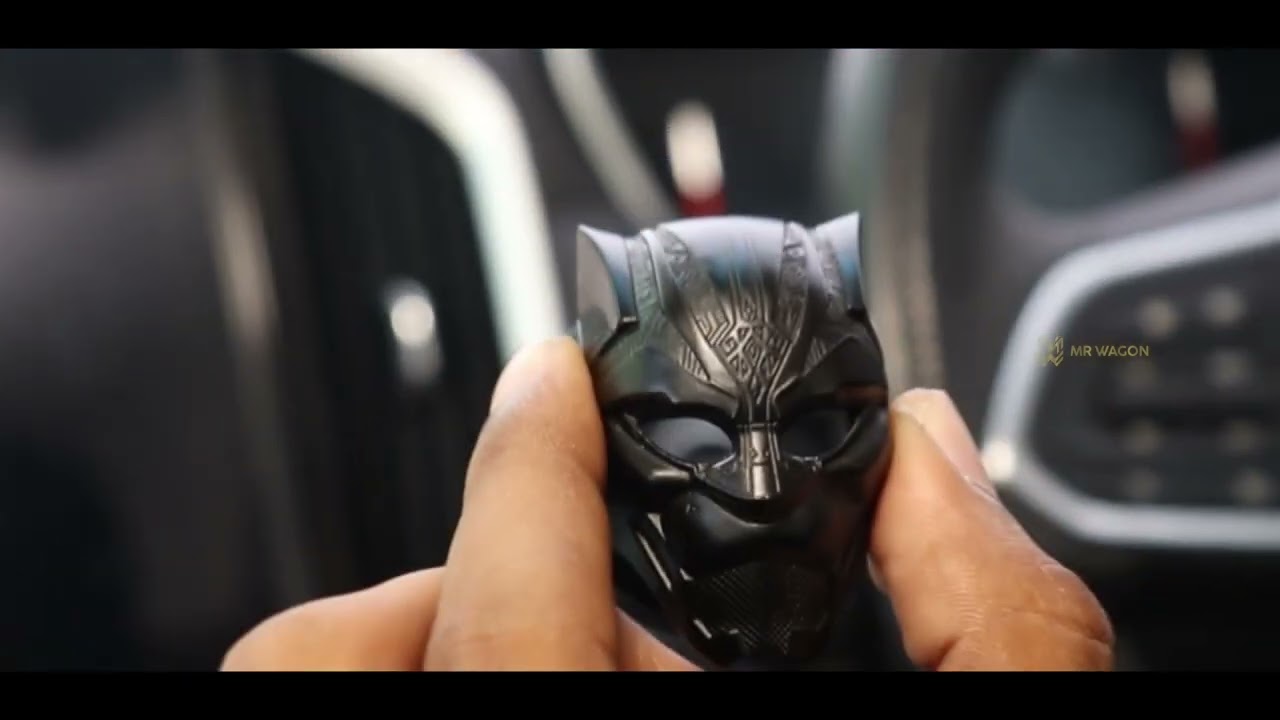 Car Engine Start Stop Button Cover | Black Panther Model | MR WAGON