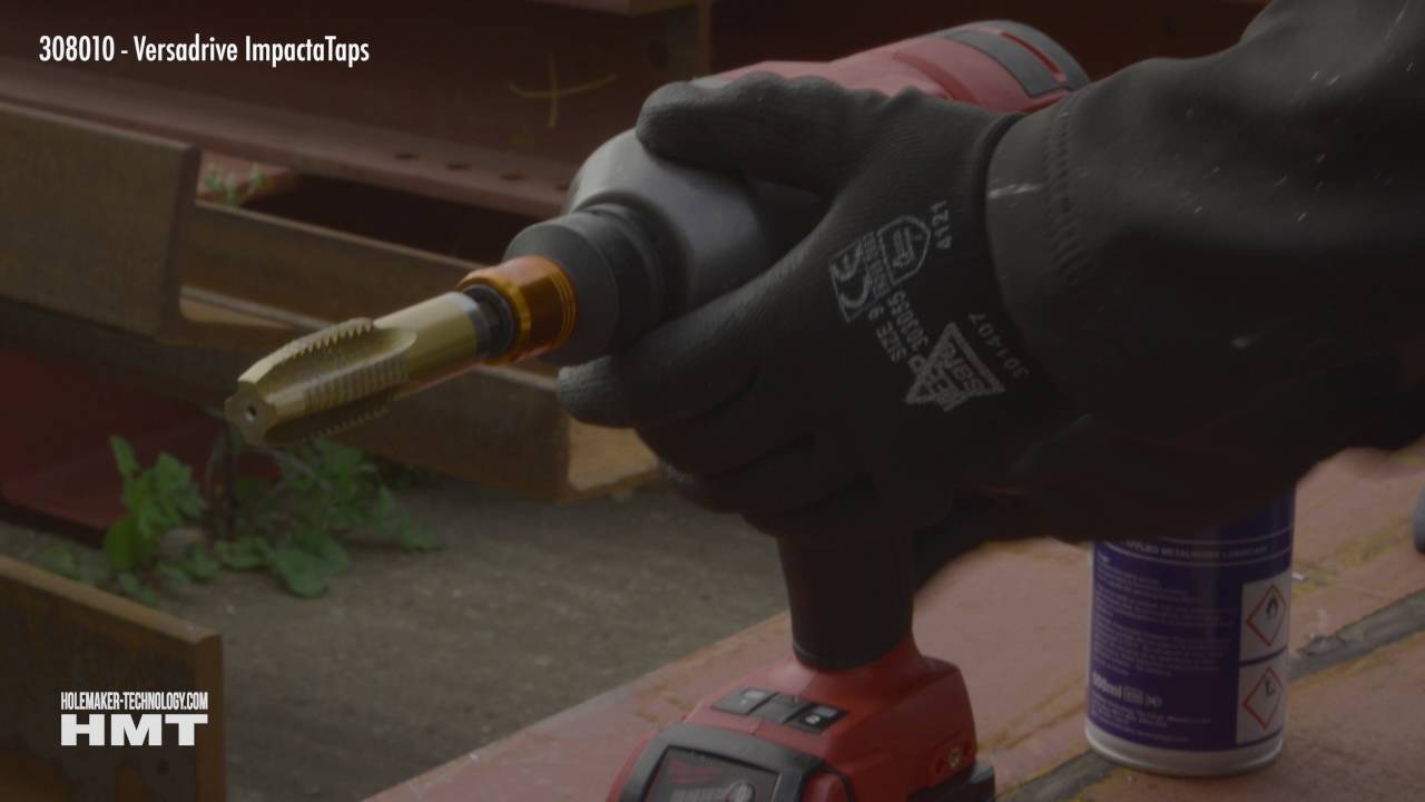 VersaDrive® Heavy Duty Impact Tapping - Taps M24 through 20mm steel in seconds