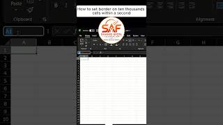 How to Apply Borders to 10,000+ Cells in Excel Quickly | Easy Method #exceltips