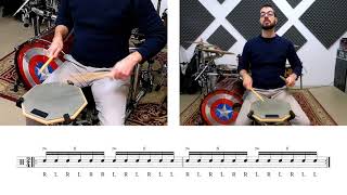 Let's Train Together - Paradiddle Doppio/ Double Paradiddle 60 BPM