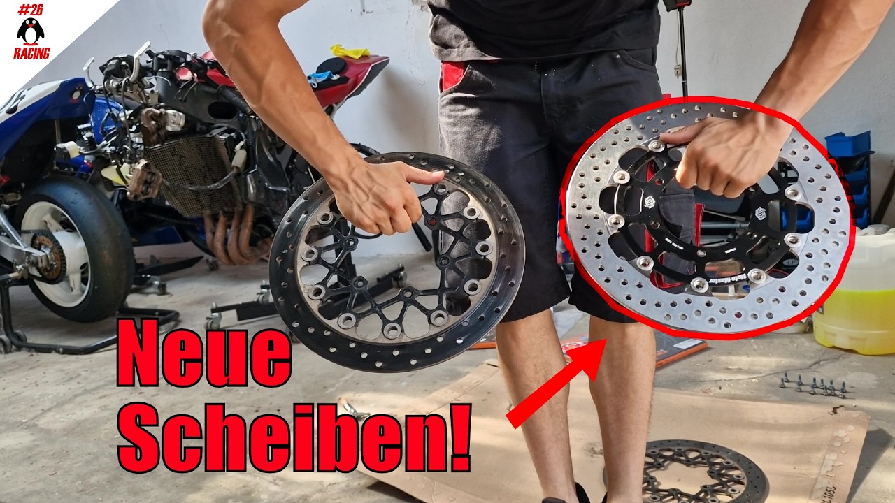Bremsprobleme gelöst! Bremsscheiben + Gabel Einbau an der GSX-R 750 | Garage Vlog
