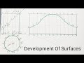 Development of surfaces cylindrical surface