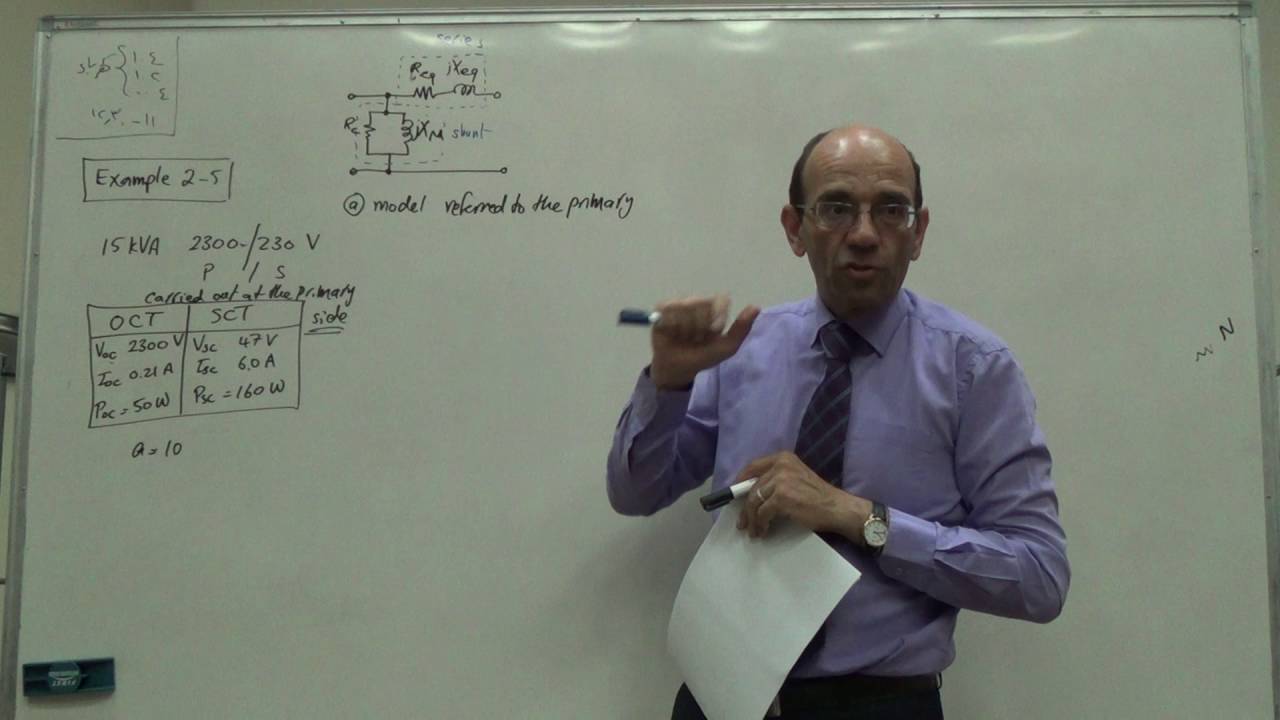 Transformer Regulation at Three Different Power Factors (Example 2.5 Chapman 4e) (a), 13/7/2016