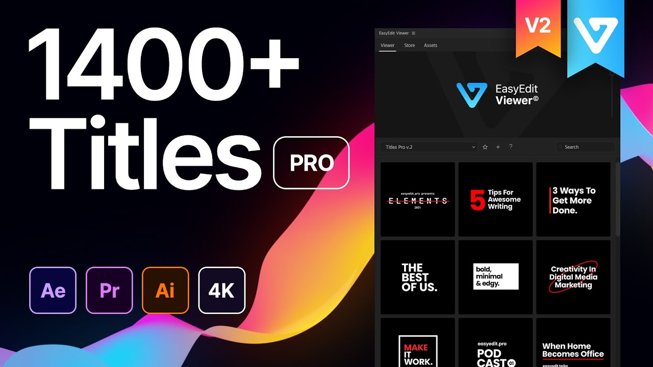 1400+ Titles For After Effects And Premiere Pro | Title Versions |  How To Create Title