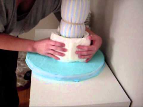 Gateau De Couche Diaper Cake Pour Baby Shower Youtube