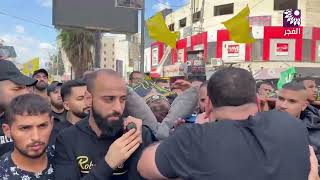 تشييع جثامين اقمار جنين الذين ارتقوا خلال اقتحام الاحتلال للمدينة فجر اليوم