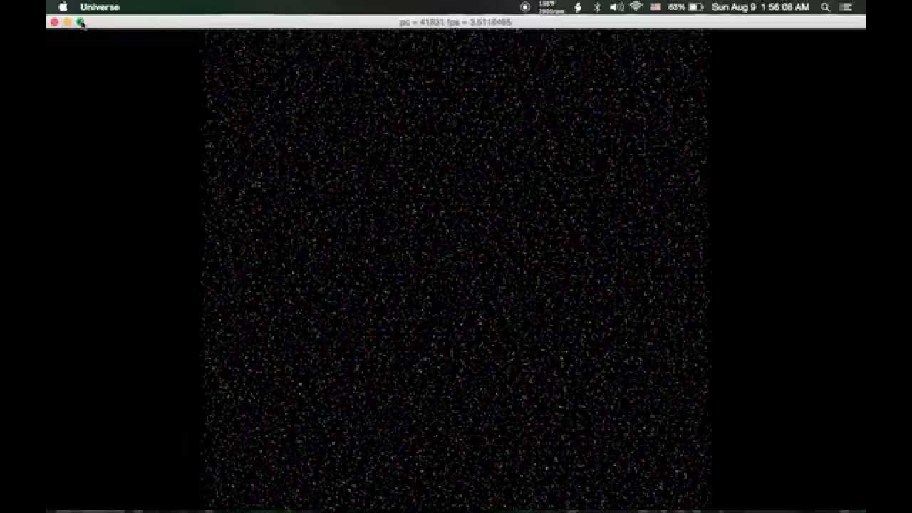 Another Universe Simulation made in processing/java - YouTube
