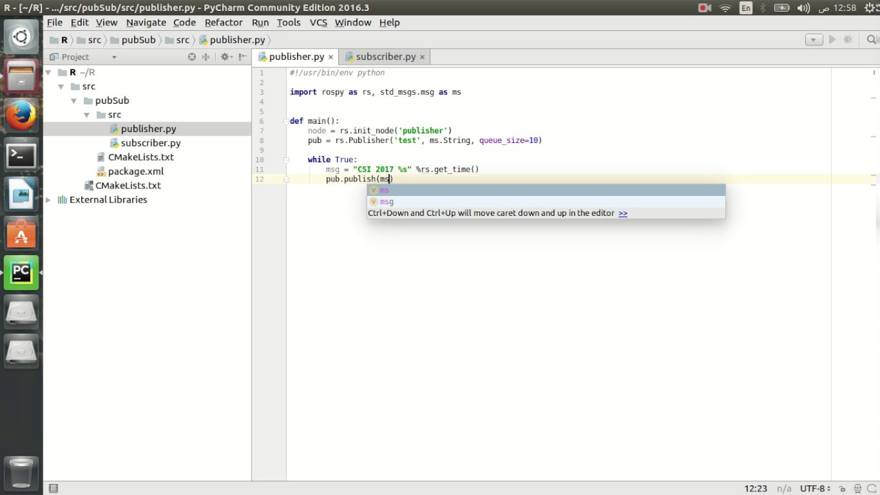 7- Publish Subscribe using ROS (Arabic) - YouTube
