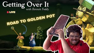 🔴Getting Over It LIVE | trying to get gold matka  😱