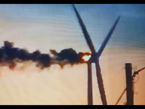 Video Đắk Lắk: Một tuabin điện gió dự án Ea Nam bốc cháy... - youtube