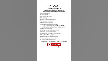 C1 Certificate Advanced English (CAE) Listening Practice 2024 - Part 4 #cae #caexams #learnenglish