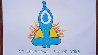 International Yoga Day Drawing |Yoga Day Drawing | 21 June | Easy Drawing |