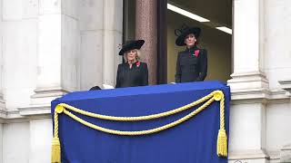 Every second of Queen Camilla and Princess Kate on the balcony at the Remembrance Sunday Service