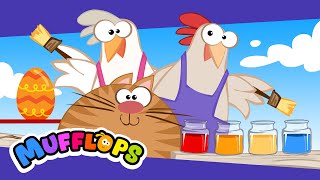 🎵 Egg-citing Easter Egg Factory! 🐣🎨 | Mufflops Song – Easter Eggs Painting 🎵 #EasterSong
